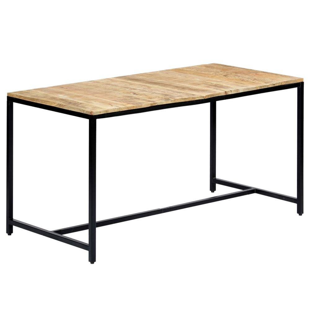 Dining Table 180x90x75 cm Solid Rough Mango Wood V0671209807