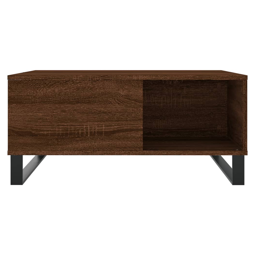 vidaXL Coffee Table Brown Oak 80x80x36.5 cm Engineered Wood S0671256825