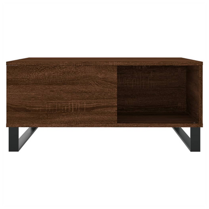 vidaXL Coffee Table Brown Oak 80x80x36.5 cm Engineered Wood S0671256825