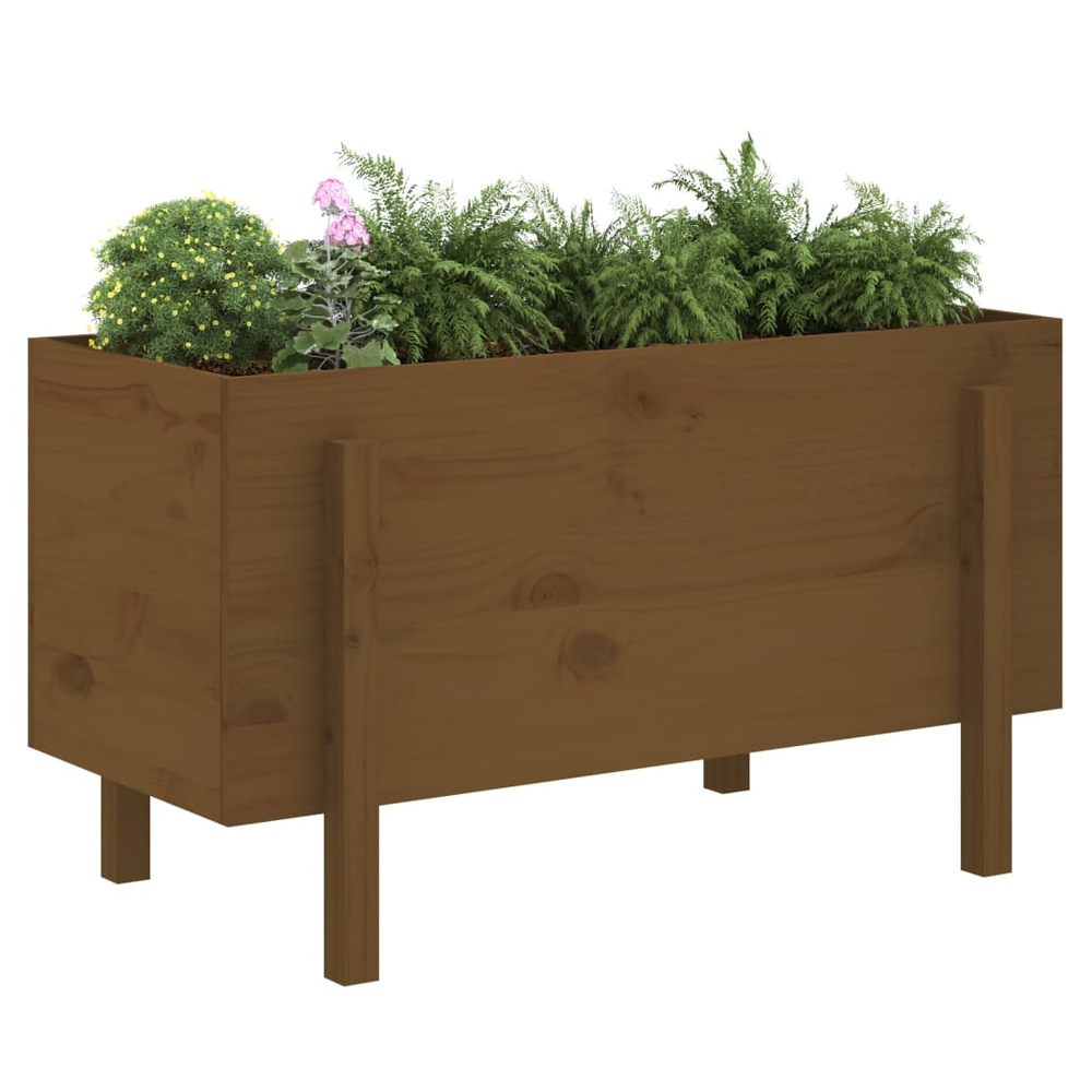 vidaXL Garden Raised Bed Honey Brown 101x50x57 cm Solid Wood Pine S0671357792