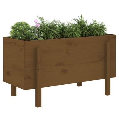 vidaXL Garden Raised Bed Honey Brown 101x50x57 cm Solid Wood Pine S0671357792