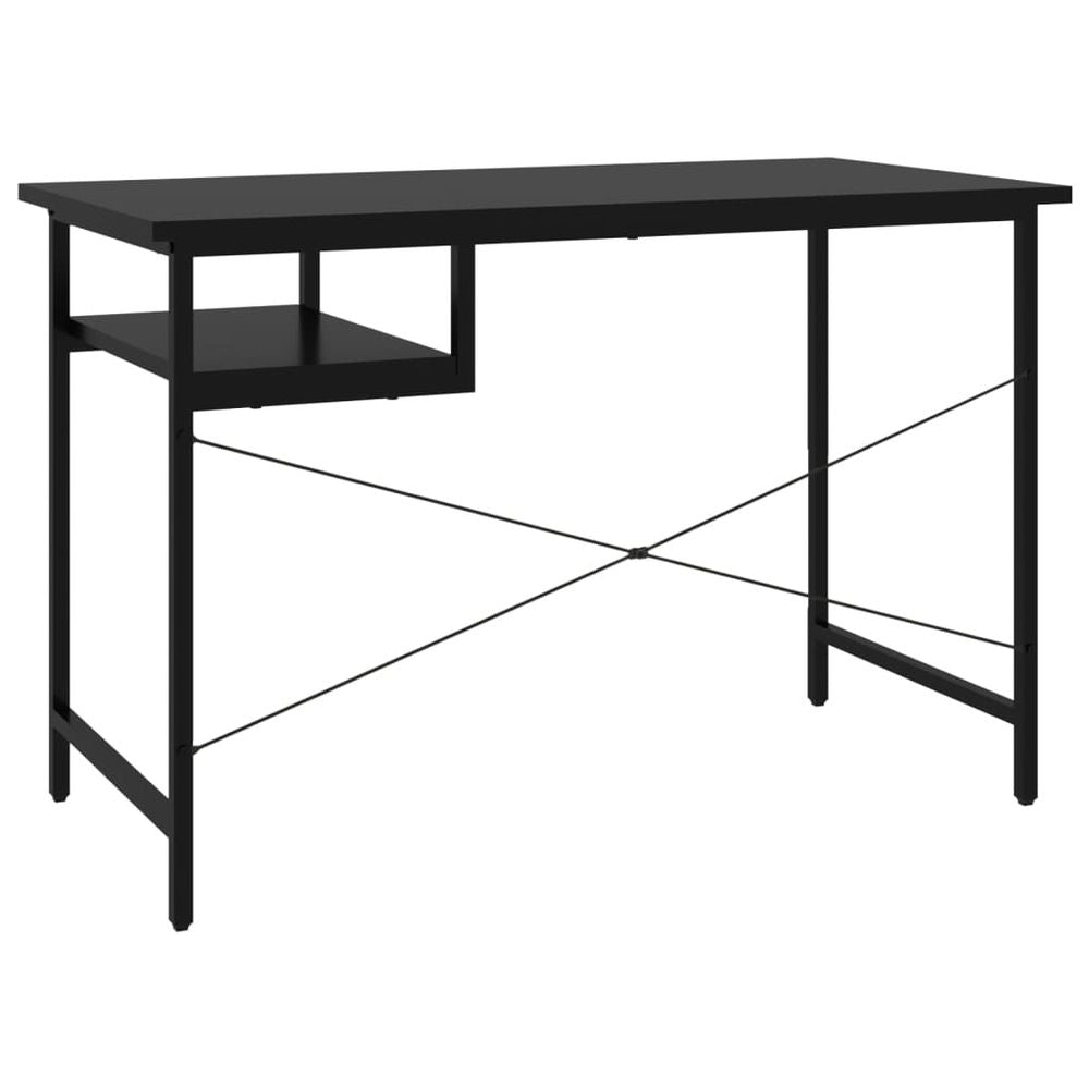 Computer Desk Black and White 105x55x72 cm MDF and Metal V069868810