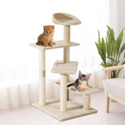 Cat Tree Scratcher Climbing Post Kitten Pets Scratching Furniture Tower Pawhut S0671081200