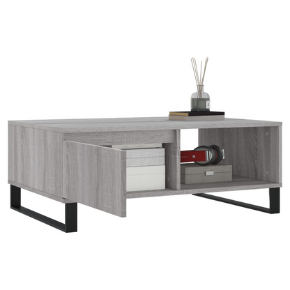 vidaXL Coffee Table Grey Sonoma 90x60x35 cm Engineered Wood S0671256775