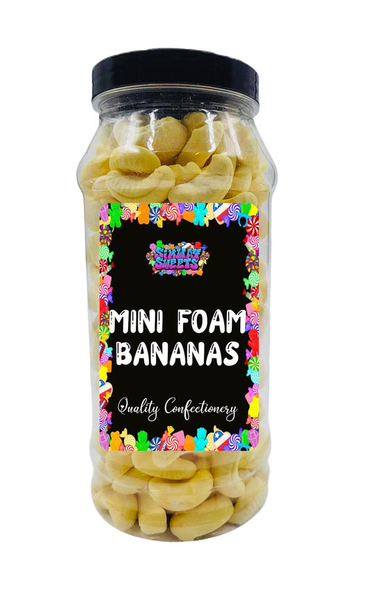 Mini Foam Banana Shaped Sweets Gummy Retro Sweets Gift Jar