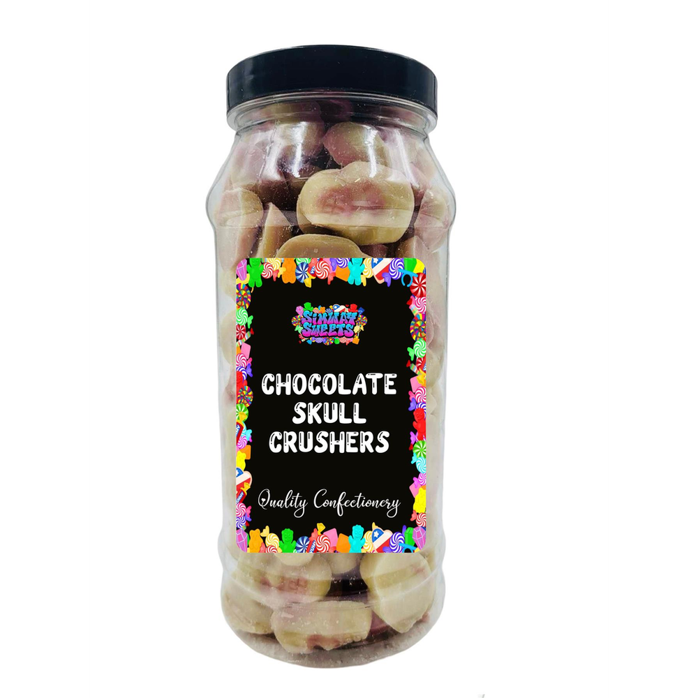 Strawberry & Cream Flavoured Skull Crushers Retro Sweets Gift Jar