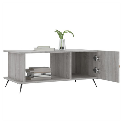 vidaXL Coffee Table Grey Sonoma 90x50x40 cm Engineered Wood S0671256860