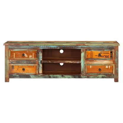 Reclaimed Wood TV Cabinet TV Stand 4 Drawers S0671367027