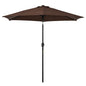 2.7M Patio Tilt Umbrella Sun Parasol Outdoor Sun Shade Aluminium Frame & Crank V067942157