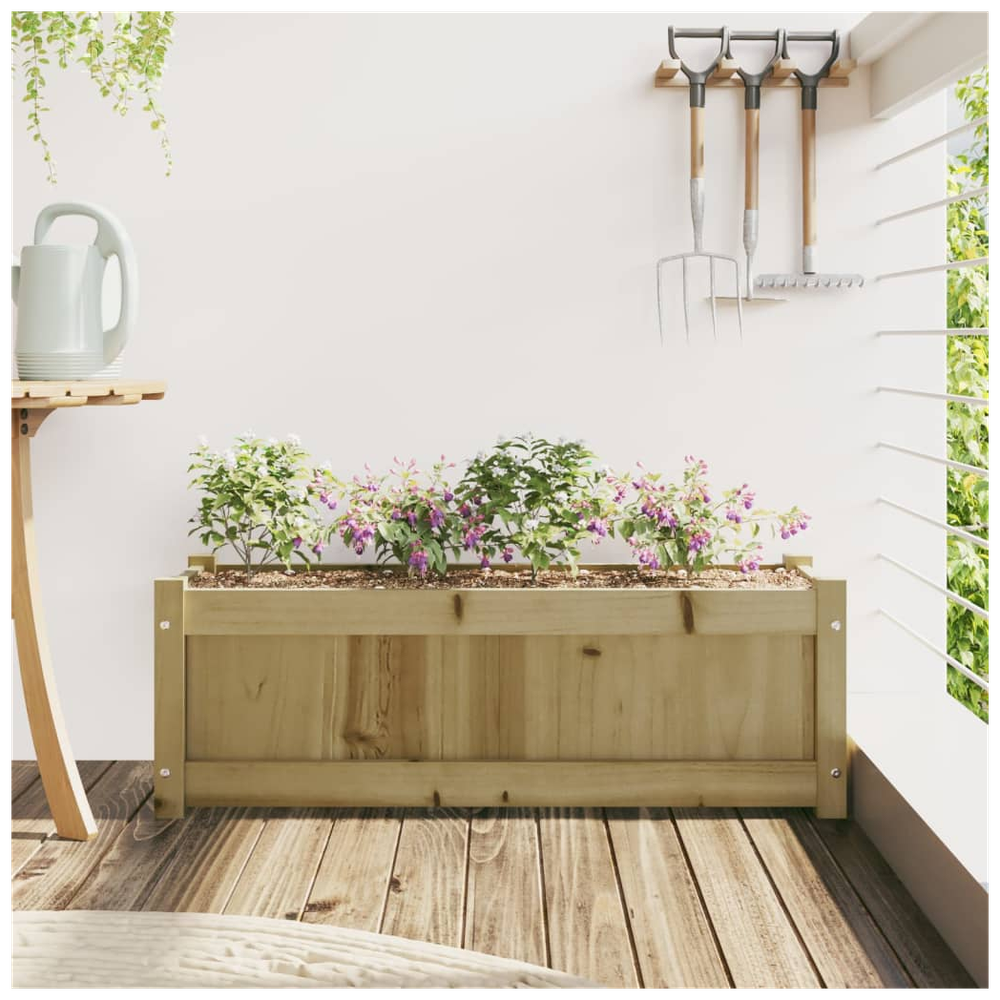 vidaXL Garden Planter 90x31x31 cm Impregnated Wood Pine S0671383092