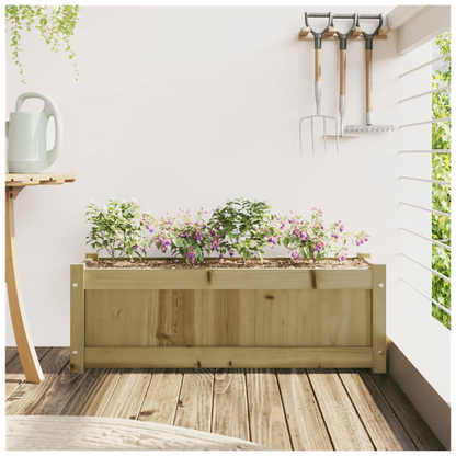 vidaXL Garden Planter 90x31x31 cm Impregnated Wood Pine S0671383092