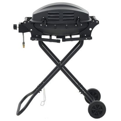 Portable Gas BBQ Grill with Cooking Zone Black S069863460