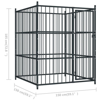 Outdoor Dog Kennel 150x150x185 cm V0671186616