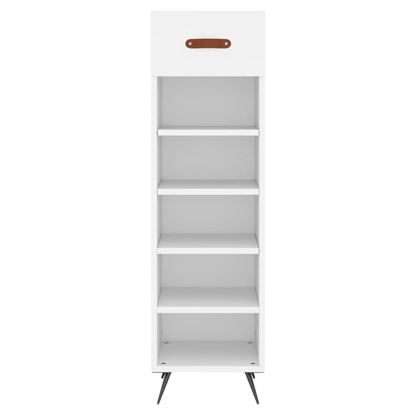 vidaXL Shoe Cabinet White 30x35x105 cm Engineered Wood S0671258641