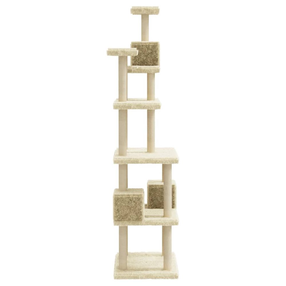 vidaXL Cat Tree with Sisal Scratching Posts Cream 188 cm V067940228