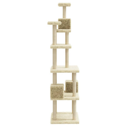 vidaXL Cat Tree with Sisal Scratching Posts Cream 188 cm V067940228