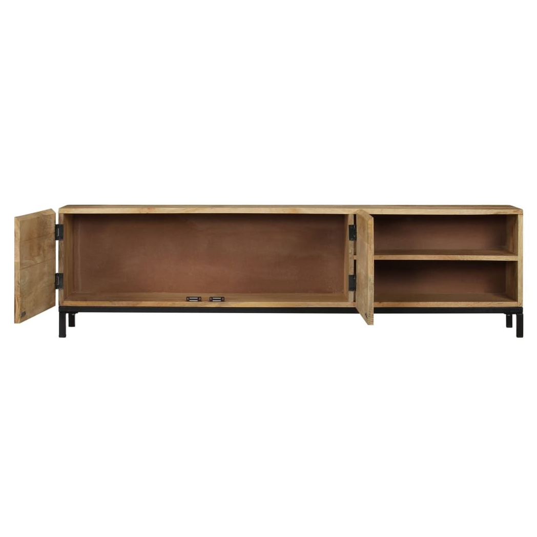 TV Cabinet 145x30x41 cm Solid Mango Wood S0671175018