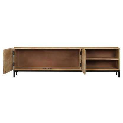 TV Cabinet 145x30x41 cm Solid Mango Wood S0671175018