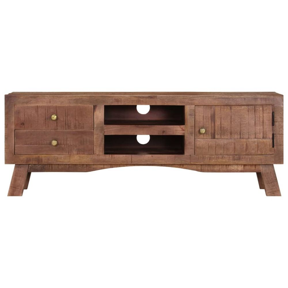 TV Cabinet 110x30x40 cm Rough Mango Wood S0671177255