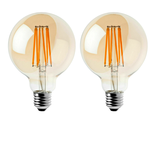 2Pack E27 LED Edison Dimmable Vintage Amber Glass Warm white 2700K Light Bulbs S0671114251