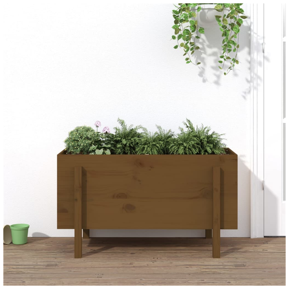 vidaXL Garden Raised Bed Honey Brown 101x50x57 cm Solid Wood Pine S0671357792