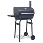 vidaXL Charcoal BBQ Grill Smoker with Bottom Shelf Black S0671350525