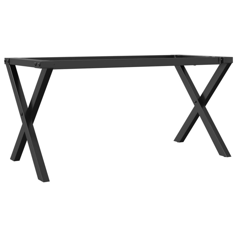 vidaXL Coffee Table Legs X-Frame 80x40x43 cm Cast Iron S0671466017