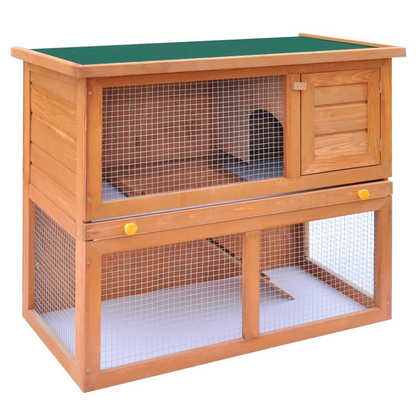 vidaXL Outdoor Rabbit Hutch Small Animal House Pet Cage 1 Door Wood V069820807