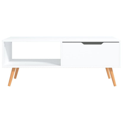 Coffee Table White 100x49.5x43 cm Engineered Wood S035877076