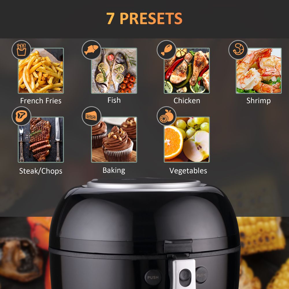 7L Digital Air Fryer w/ Dehydrate 7 Presets Rapid Air Circulation 1500W S0671079376