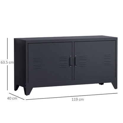 TV Stand, 119Wx40Dx63.5H cm-Black S0671071582