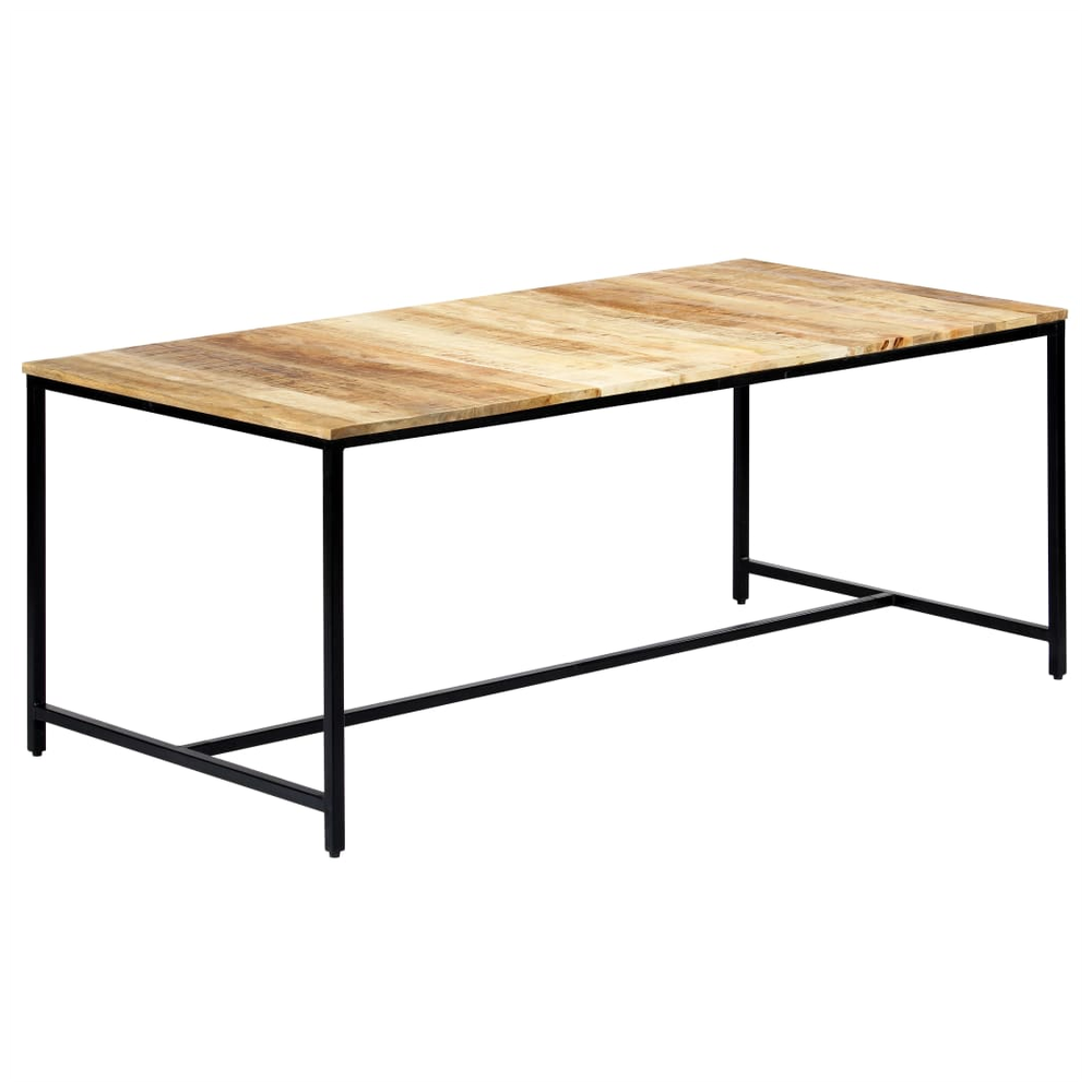 Dining Table 180x90x75 cm Solid Rough Mango Wood V0671209807