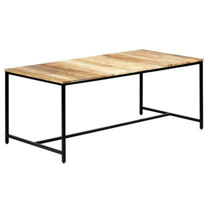 Dining Table 180x90x75 cm Solid Rough Mango Wood V0671209807