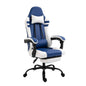 Luxe PU Leather Gaming Office Chair w/ Footrest Wheels Reclining Back Red/ Blue S0671080534