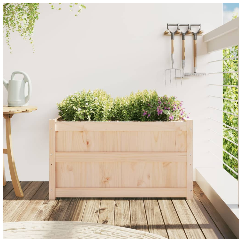 vidaXL Garden Planter 90x50x50 cm Solid Wood Pine S0671383064