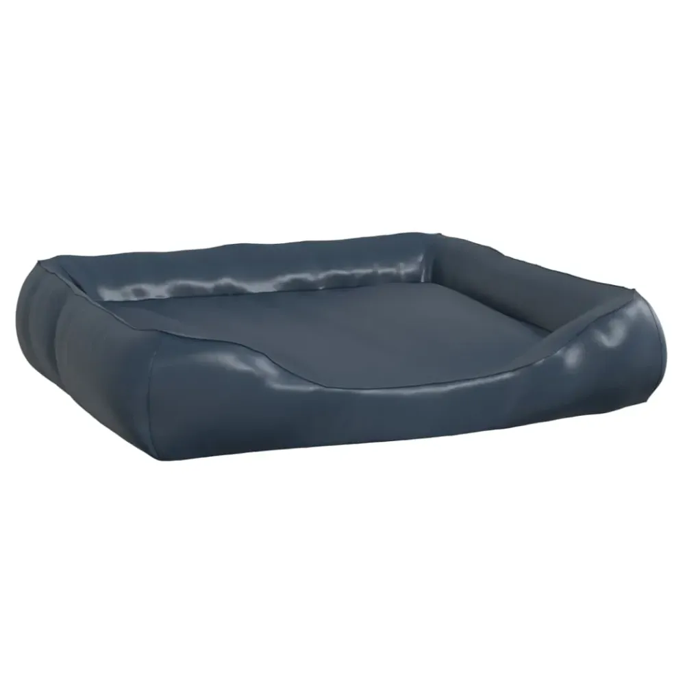 Dog Bed Dark Blue 120x100x27 cm Faux Leather V067942634