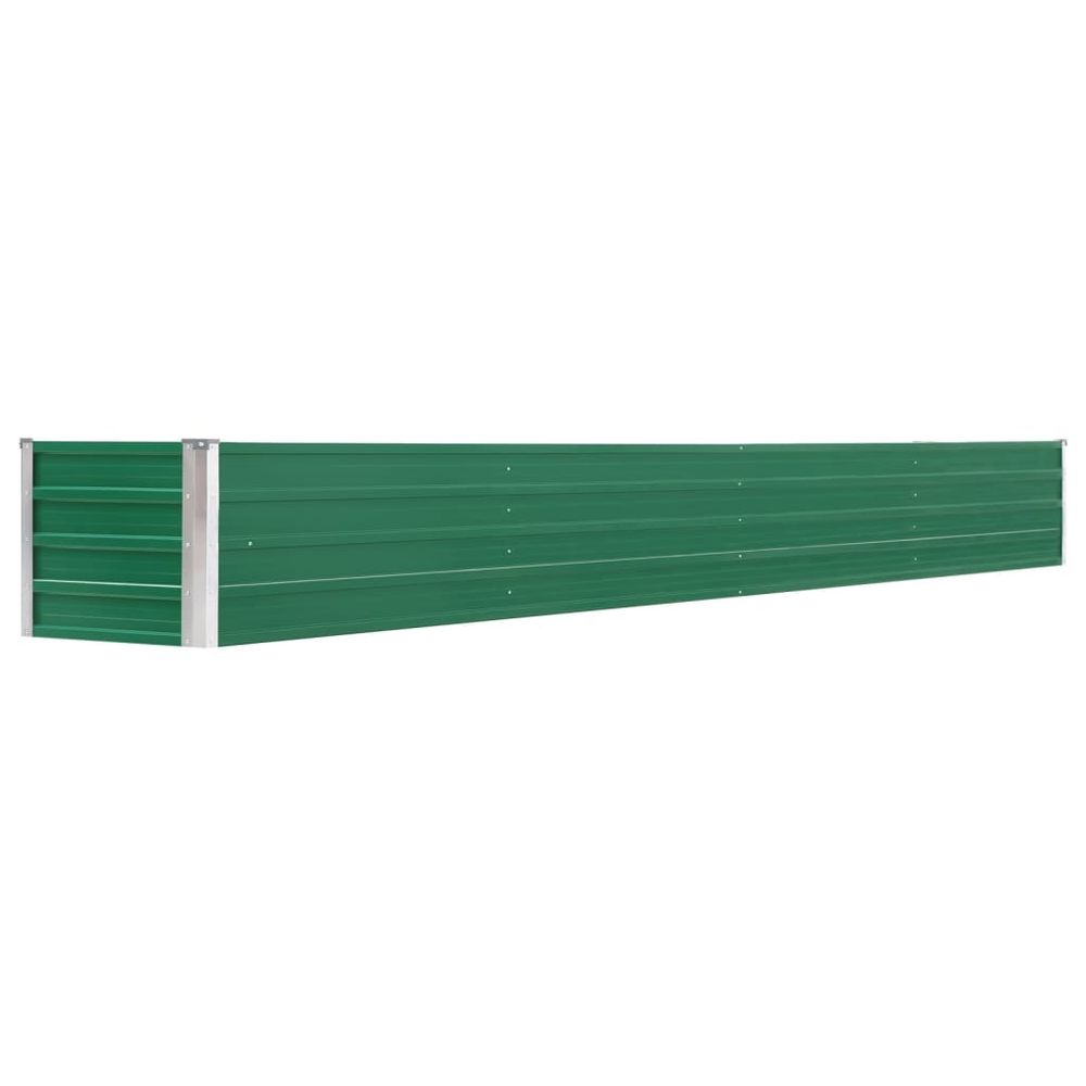 Raised Garden Bed 160x80x77 cm Galvanised Steel Green S069811481