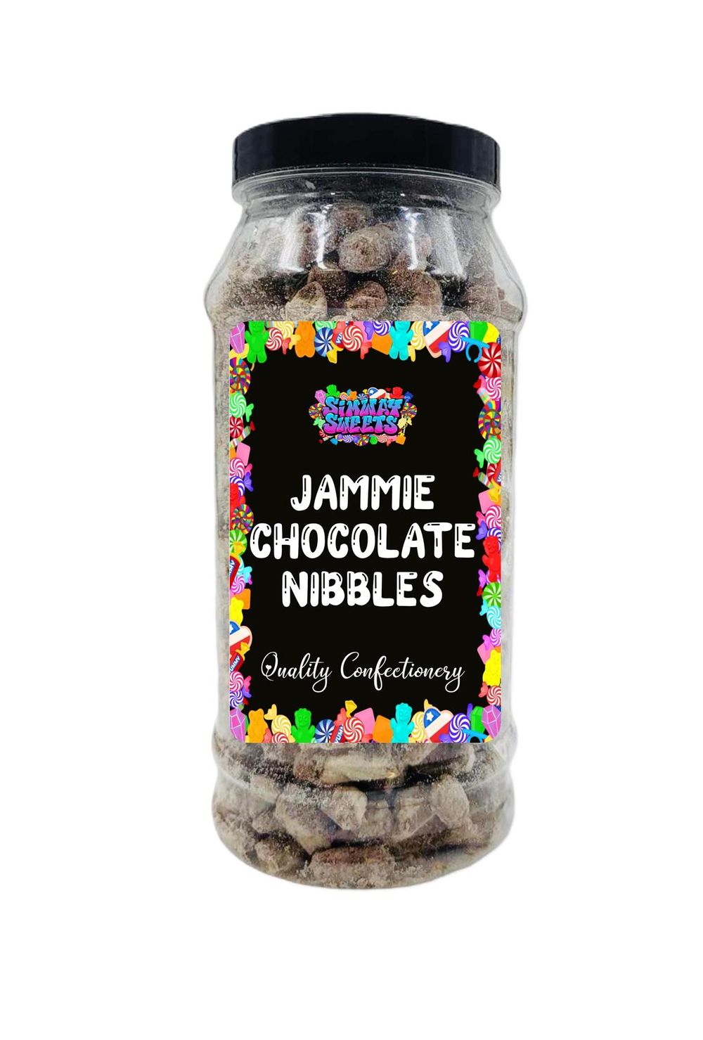 Jammie Flavour Choc Nibbles Retro Sweets Gift Jar