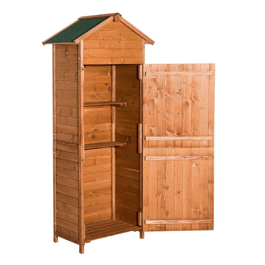 Garden Shed Wooden Timber Garden Storage Shed Tilted-felt Roof & Lockable Doors V067941997