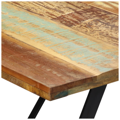 vidaXL Dining Table 180x90x76 cm Solid Reclaimed Wood V0671206157