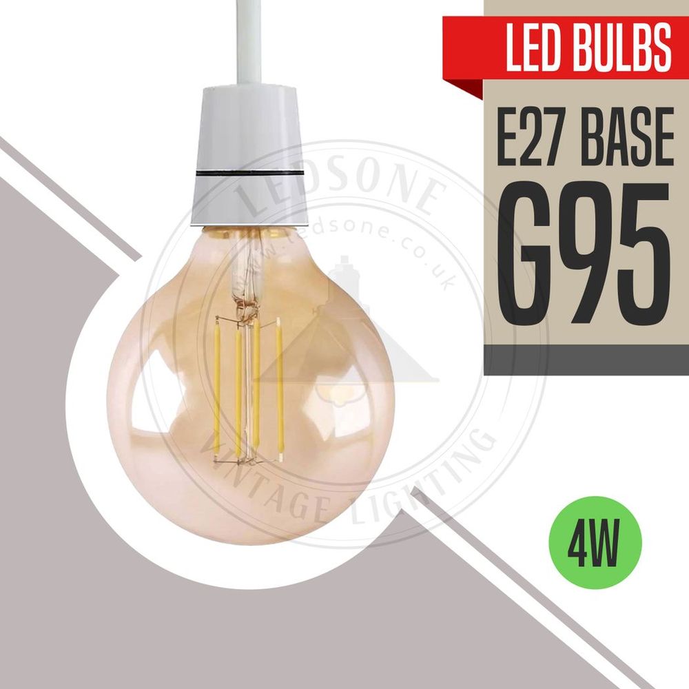 6Pack E27 LED Edison Dimmable Vintage Amber Glass Warm white 2700K Light Bulbs S0671114242