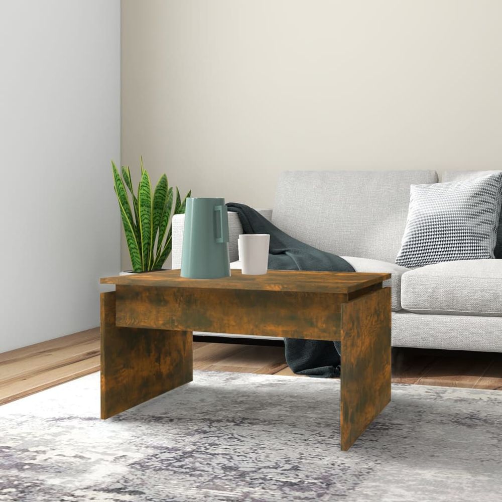 Coffee Table Smoked Oak 68x50x38 cm Engineered Wood S0671105421