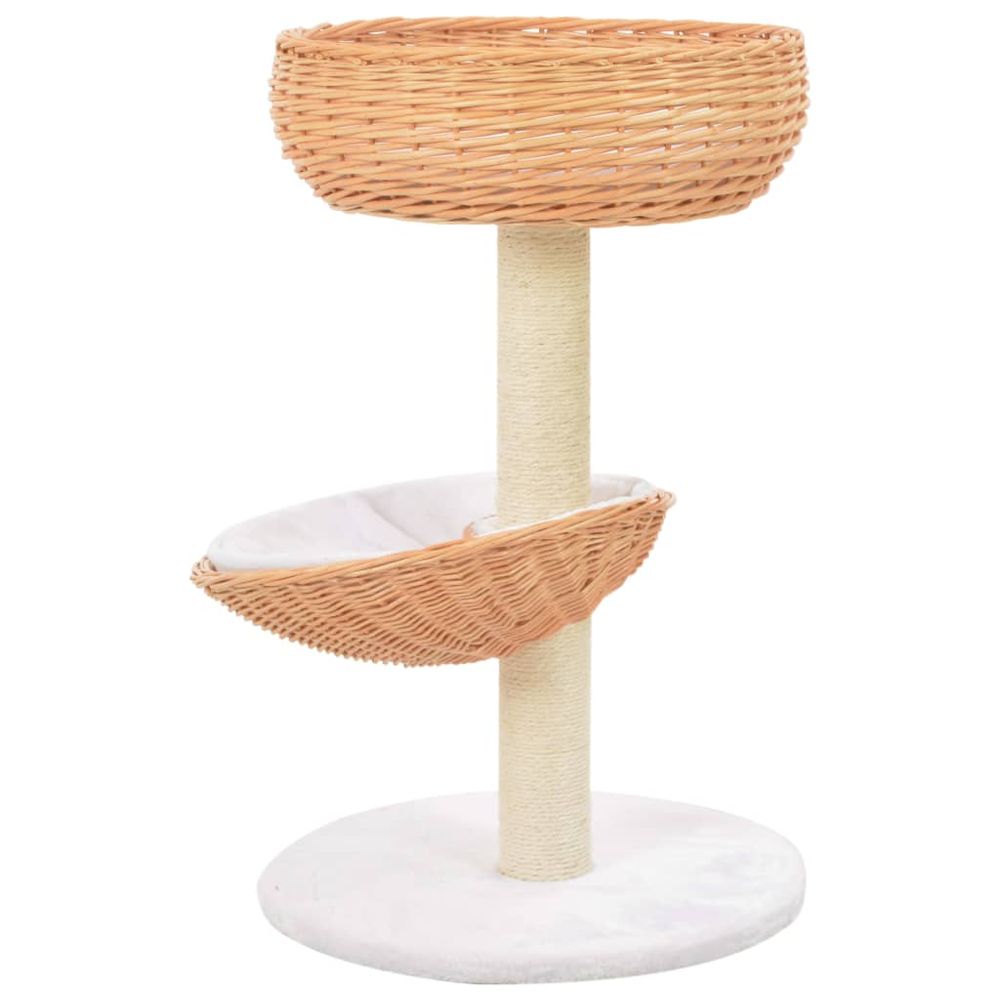 vidaXL Cat Tree with Sisal Scratching Post Natural Willow Wood S069789526