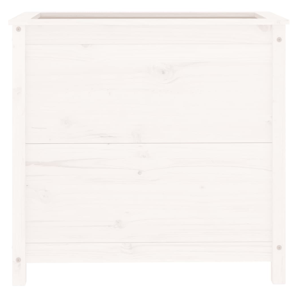 vidaXL Garden Planter White 82.5x40x78 cm Solid Wood Pine S0671358007