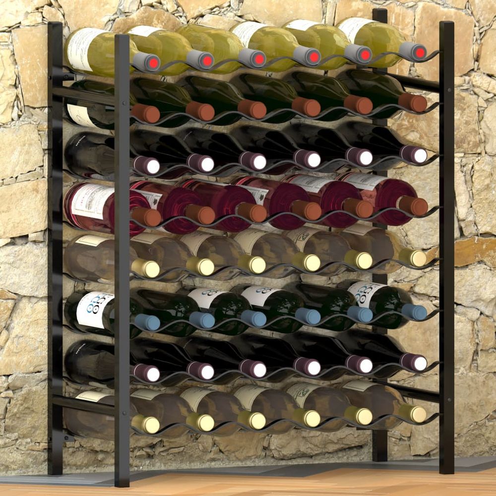 Wine Rack for 48 Bottles Black Metal S069797283