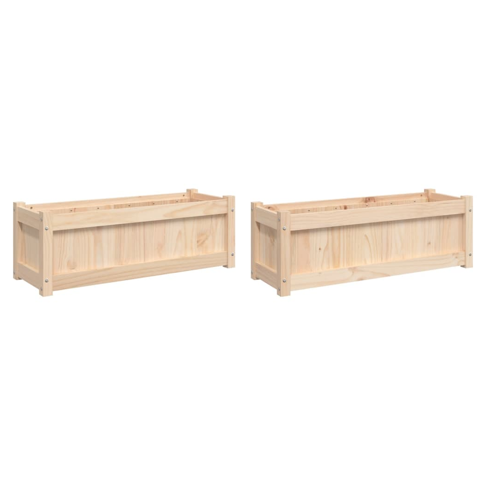 vidaXL Garden Planters 2 pcs Solid Wood Pine S0671383052