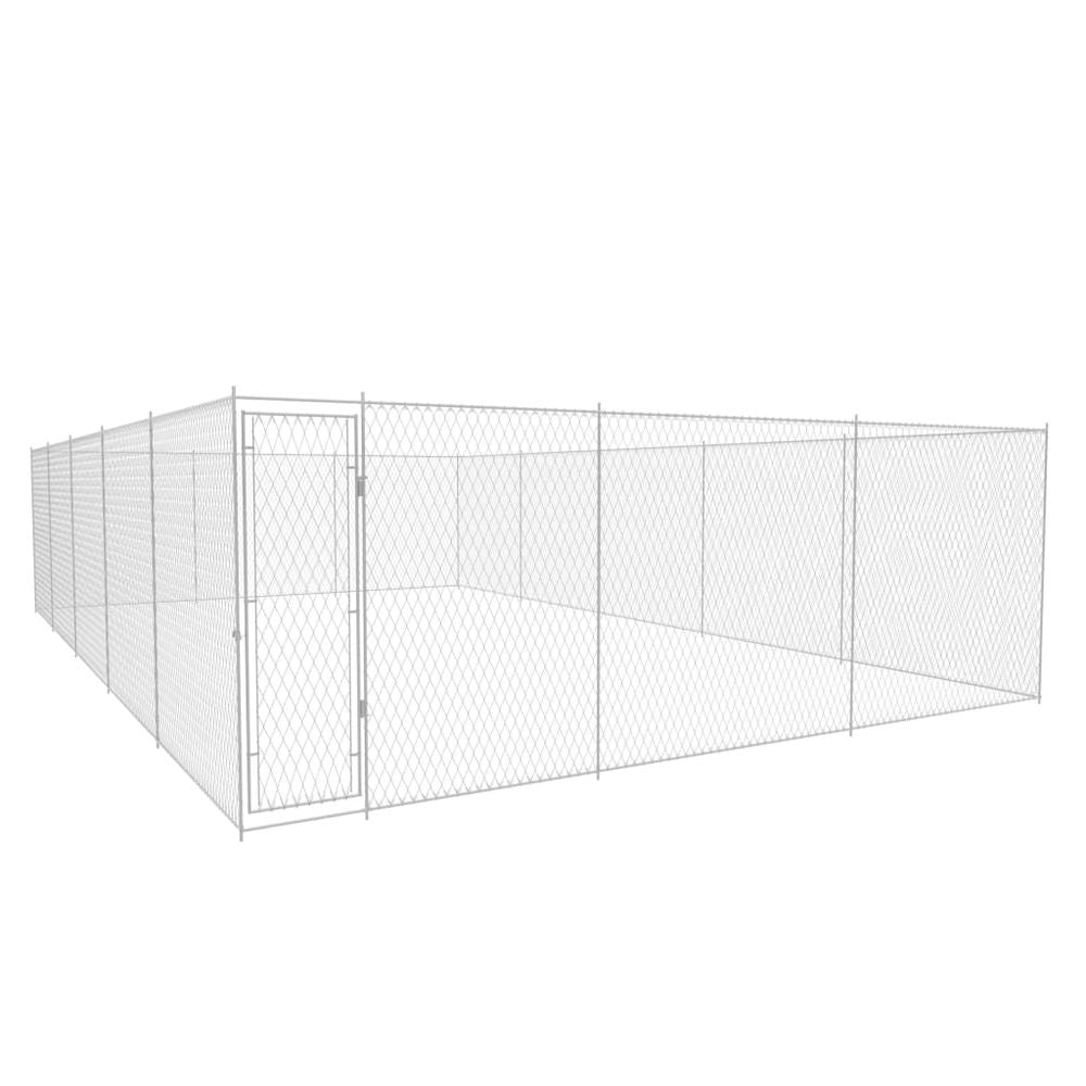 Outdoor Dog Kennel Galvanised Steel 570x570x185 cm V069818891