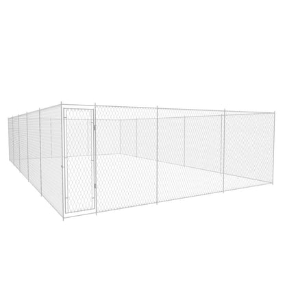 Outdoor Dog Kennel Galvanised Steel 570x570x185 cm V069818891