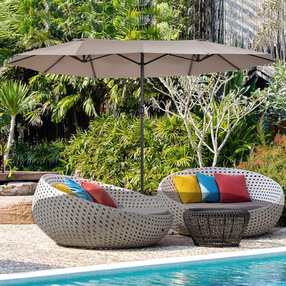 4.6m Double-Sided Patio Parasol Sun Umbrella V067942469