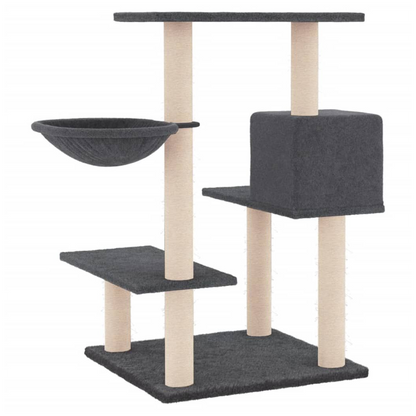 vidaXL Cat Tree with Sisal Scratching Posts Dark Grey 82.5 cm S0671260634